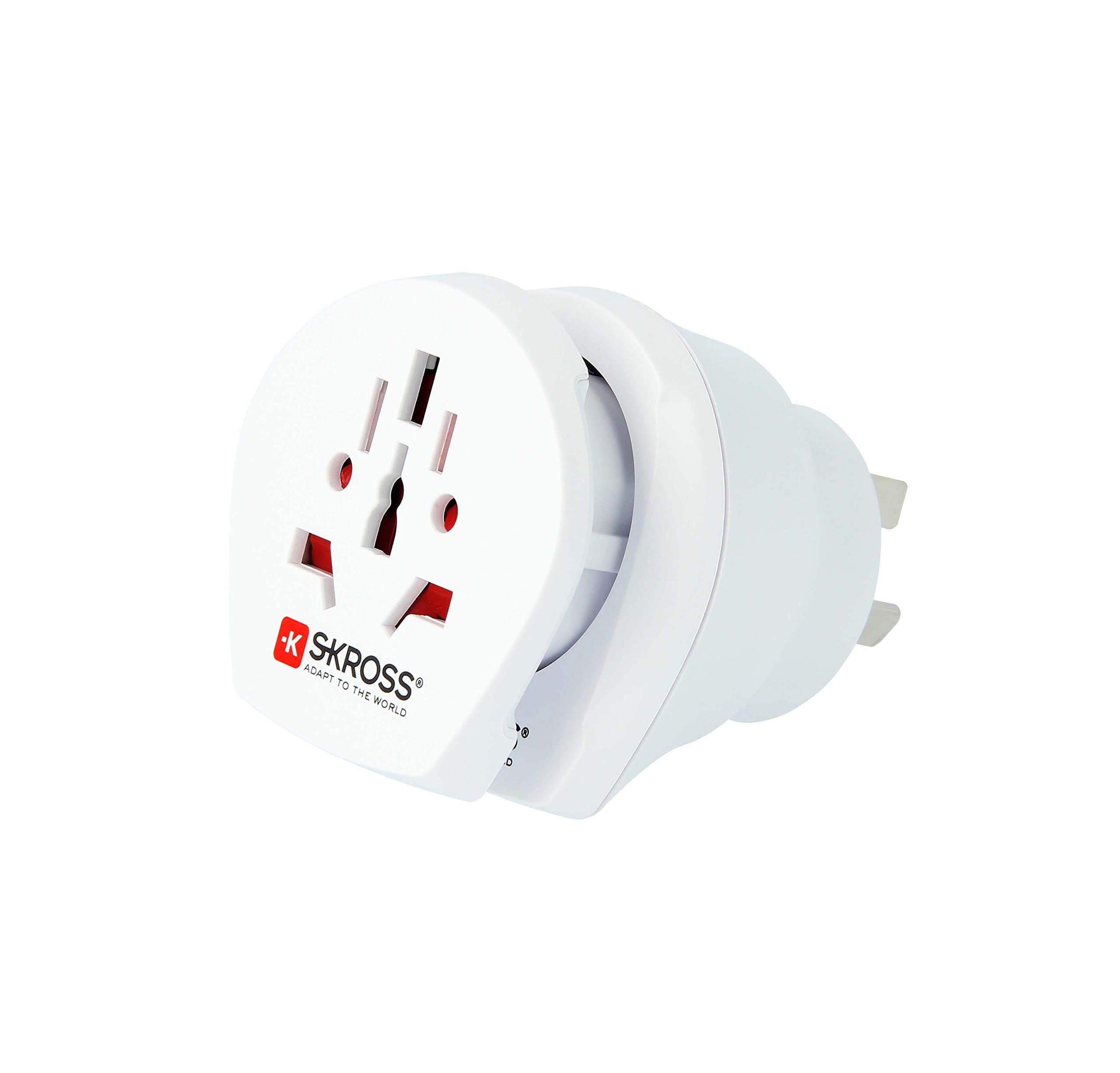 Адаптер Skross 1500210, 1 гнездо, от World към Australia/China, бял