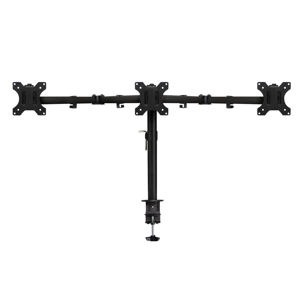 Стойка за монитор ACT AC8303, за плот, за екрани от 13" до 27", VESA до 100x100, до 7 кг, за 3 бр. монитора, черна