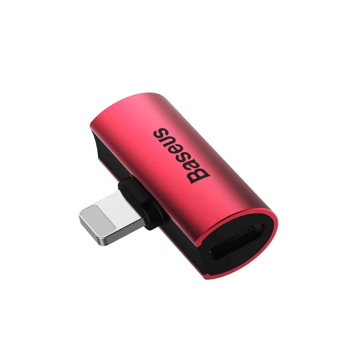 Двоен Lightning адаптер за устройства с Lightning порт - Baseus Double Lightning Adapter L46 (червен)