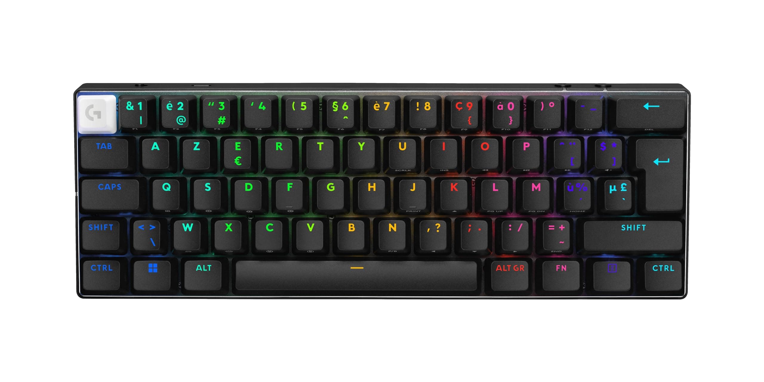 Клавиатура Logitech Pro X 60 Tactile, безжична/жична, оптични суичове, гейминг, US International, черна, Bluetooth, USB