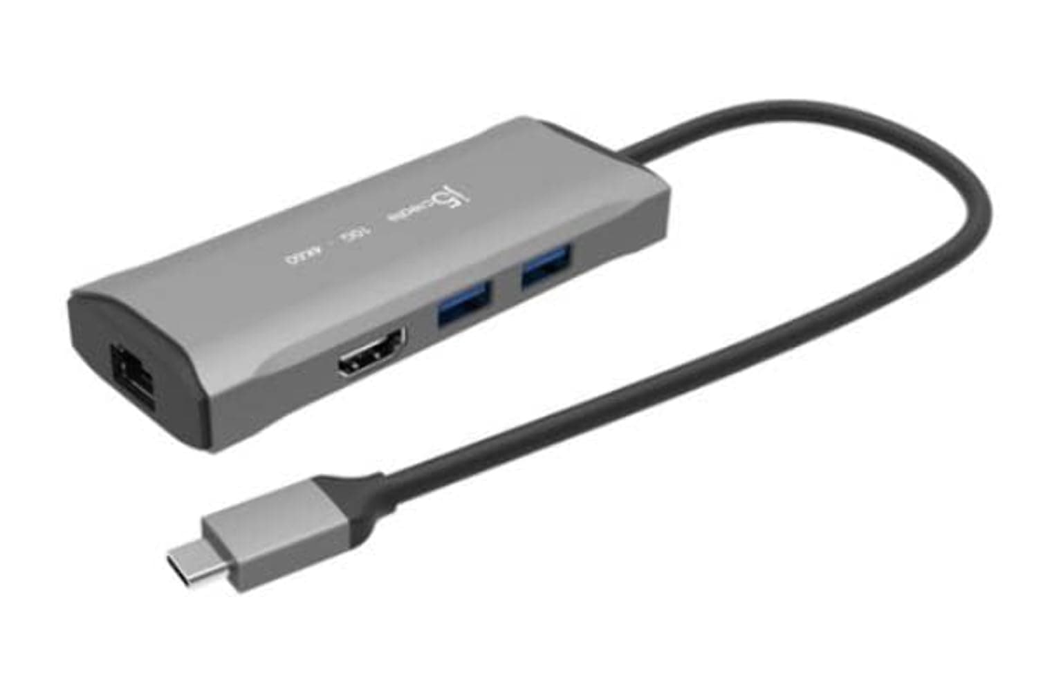 Докинг станция j5create JCD392, от USB-C към 1x USB-C (PD), 2x USB-A, 1x HDMI (4K@60Hz), 1x RJ45, сребриста