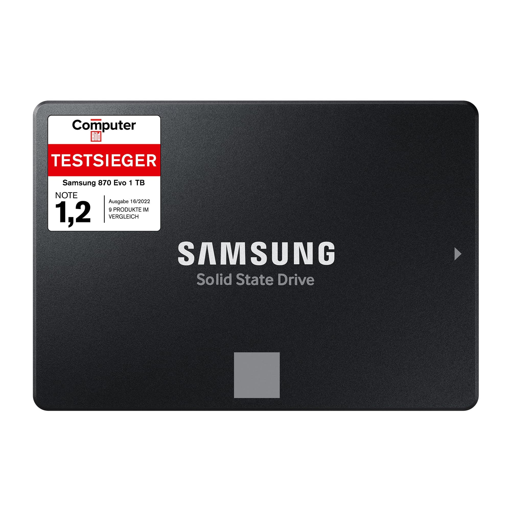 Samsung SSD 870 EVO 1TB Int. 2.5" SATA, V-NAND 3bit MLC, Четене до 560MB/s, Запис до 530MB/s, MKX контролер, Кеш памет 1GB DDR4