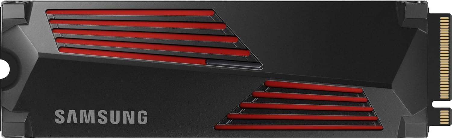 Samsung SSD 990 PRO 1TB радиатор PCIe 4.0 NVMe 2.0 M.2 V-NAND 3-bit MLC, 256-bit Encryption, Четене 7450 MB/s Запис 6900 MB/s