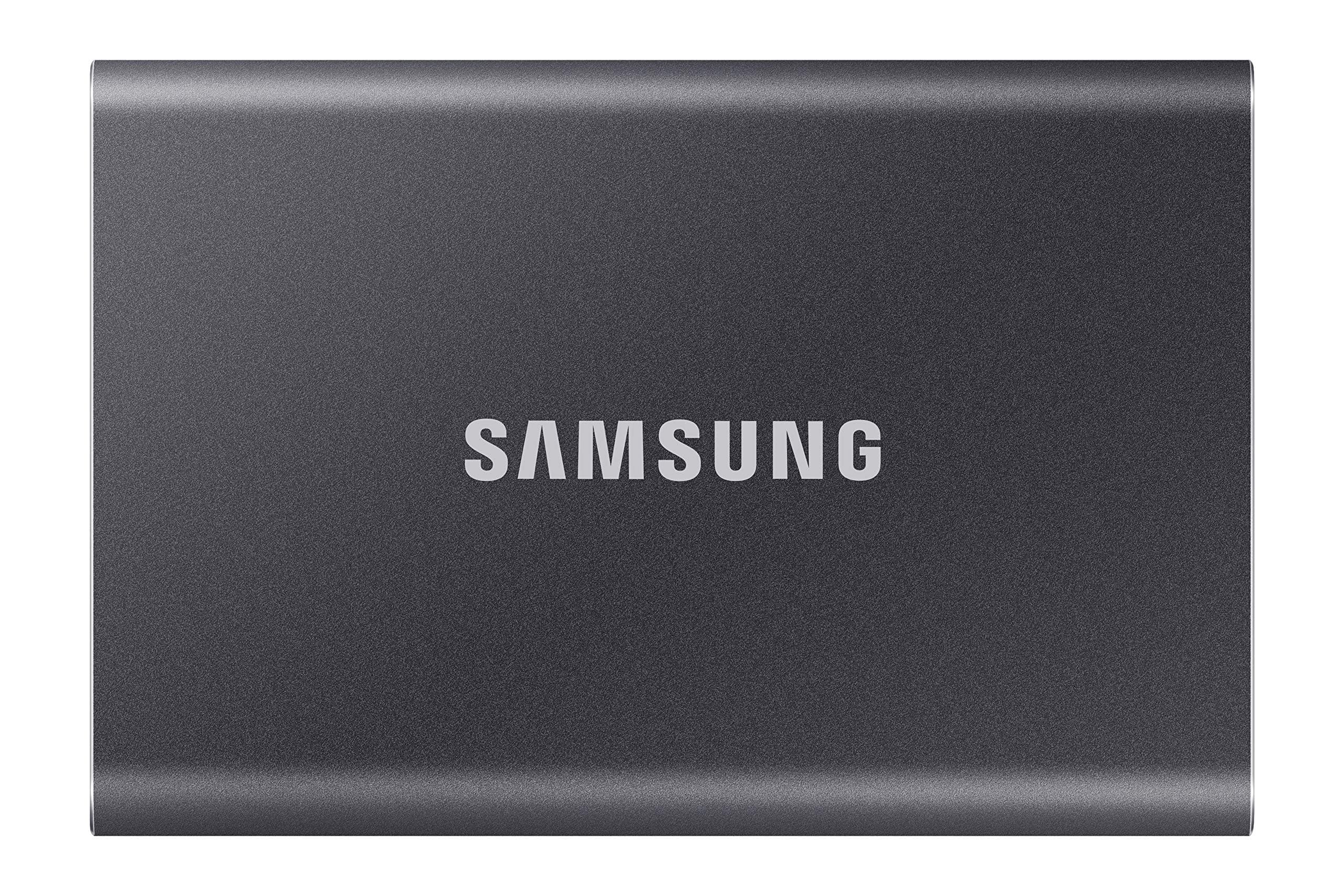 Samsung Portable SSD T7 1TB, USB 3.2, Четене 1050 MB/s Запис 1000 MB/s, Titan Gray