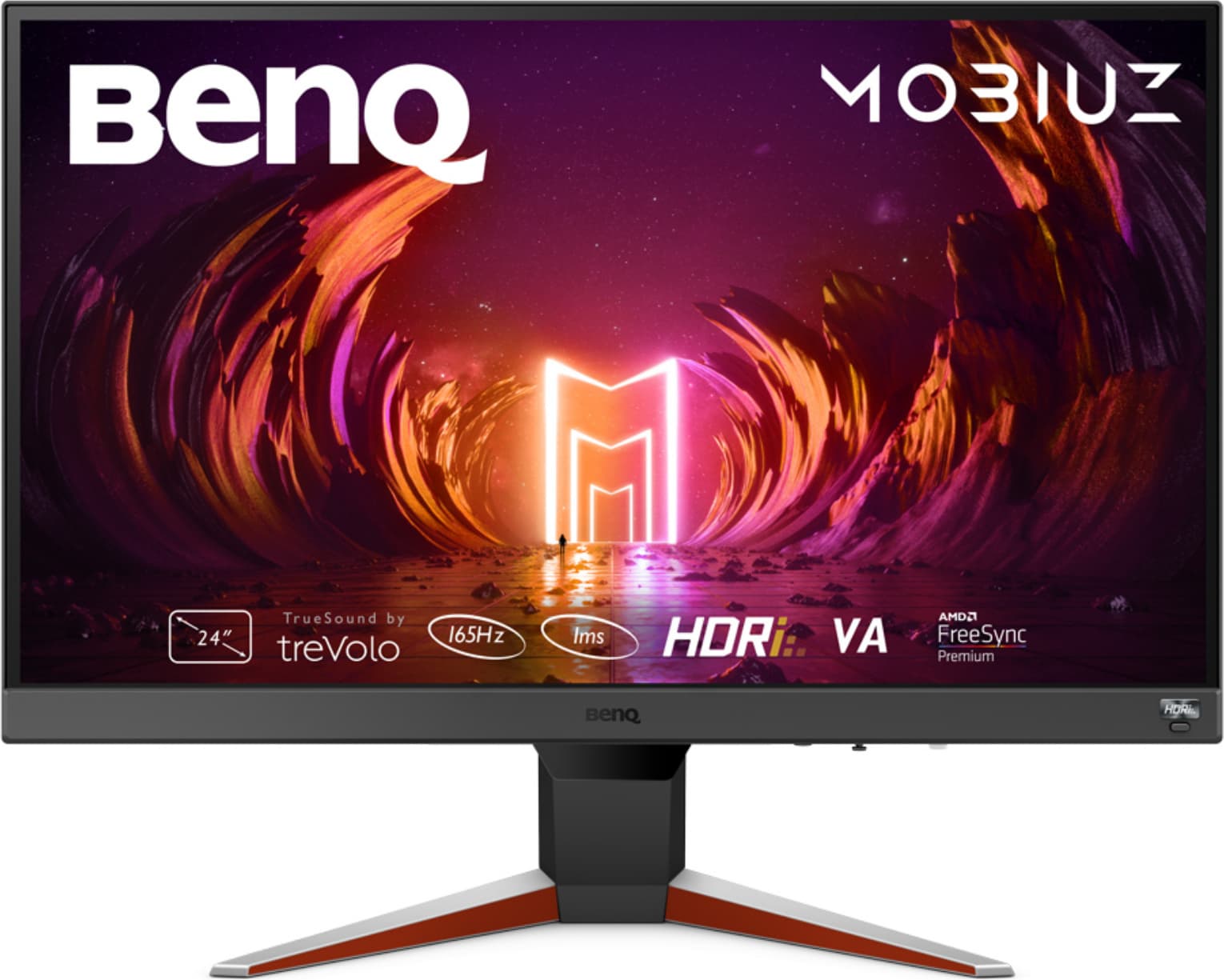 BenQ MOBIUZ EX240N 23.8" VA, 1920x1080 FHD, 1ms 165Hz, 250 cd/m2, FreeSync Premium, HDMI 2.0, DP, HDRi, BI+, treVolo 2x 2.5W високоговорители, Наклон (надолу/нагоре) -5 - 15°, Грижа за очите VESA 100х100, сребро