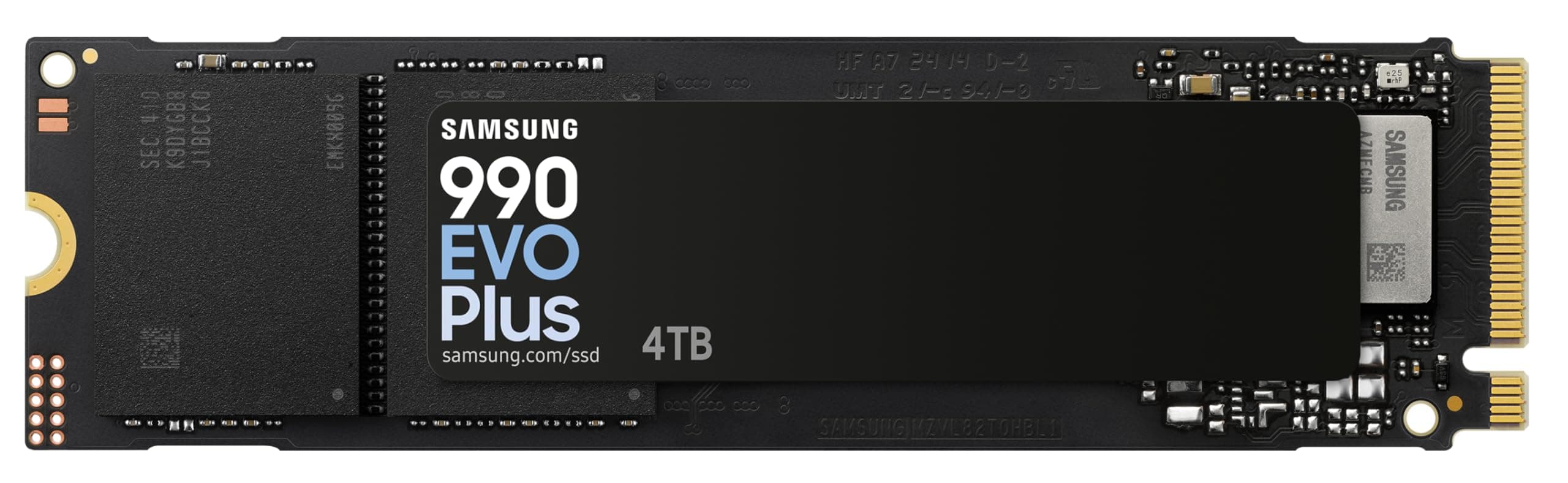 Samsung SSD 990 EVO Plus 4TB PCIe 4.0 NVMe 2.0 M.2 V-NAND 3-bit MLC, 256-bit Encryption, Четене 7150 MB/s Запис 6300 MB/s
