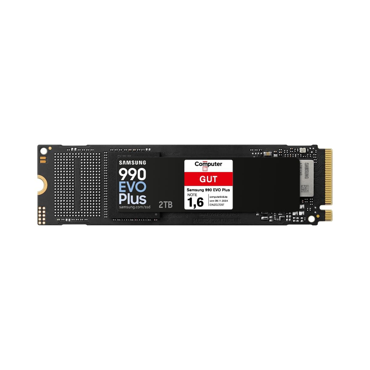 Samsung SSD 990 EVO Plus 2TB PCIe 4.0 NVMe 2.0 M.2 V-NAND 3-bit MLC, 256-bit Encryption, Четене 7150 MB/s Запис 6300 MB/s