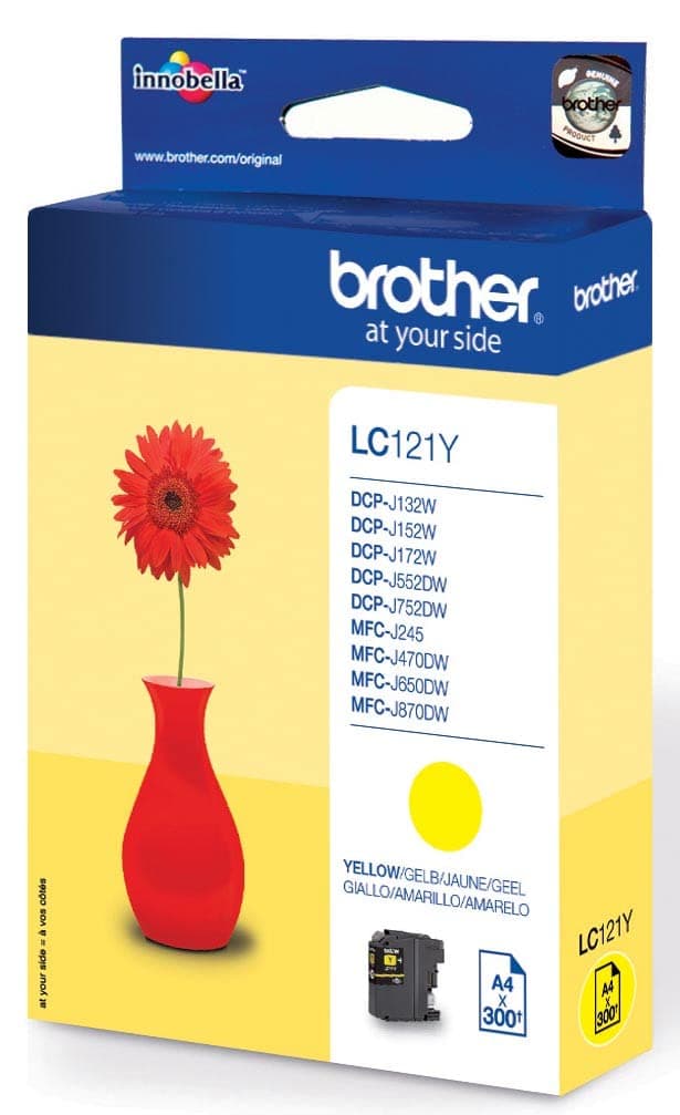 Brother LC-121 Yellow Ink Cartridge for MFC-J470DW/DCP-J552DW