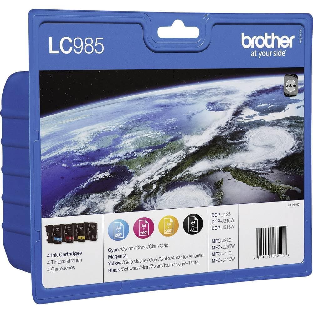 Brother LC-985 BK/C/M/Y VALUE BP Ink Cartridge Set