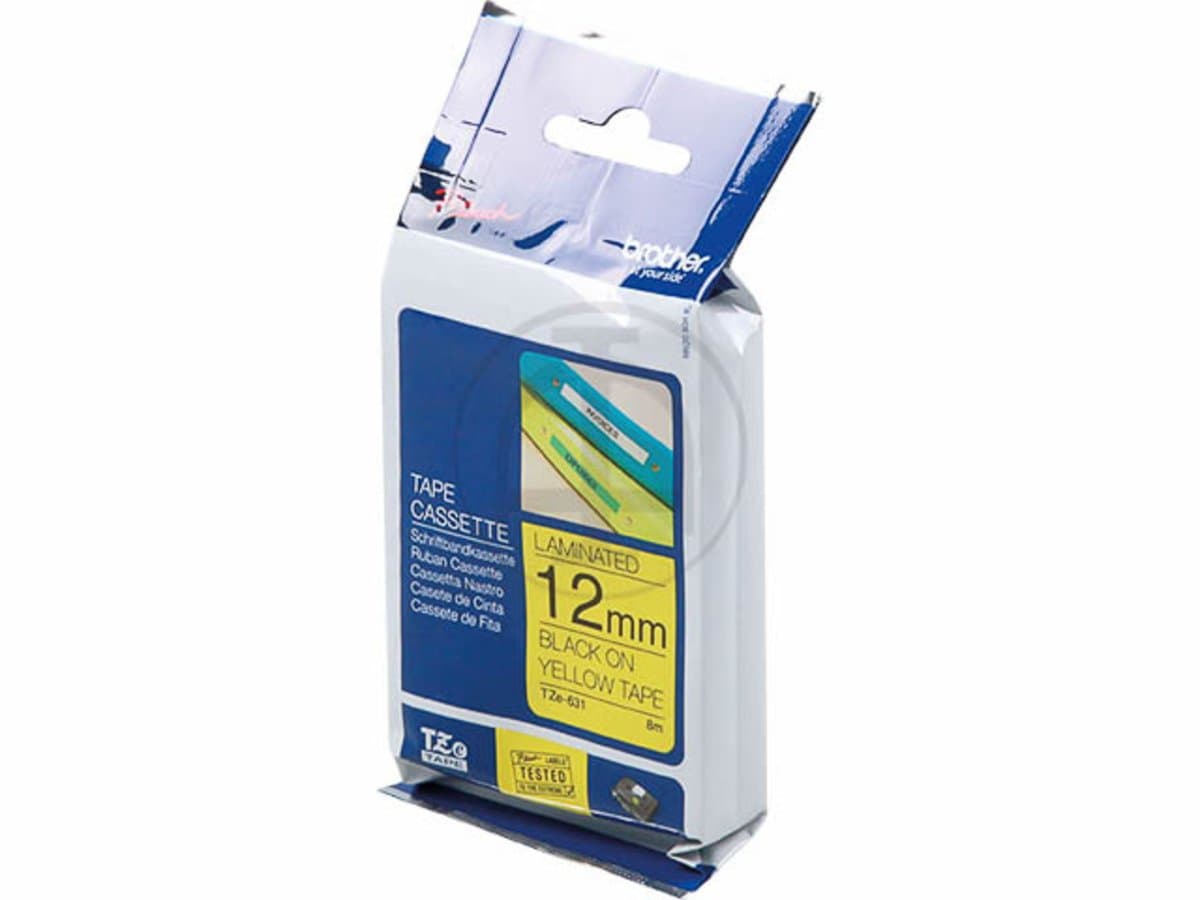 Brother TZe-631 Tape Black on Yellow, Laminated, 12mm, 8m - Eco