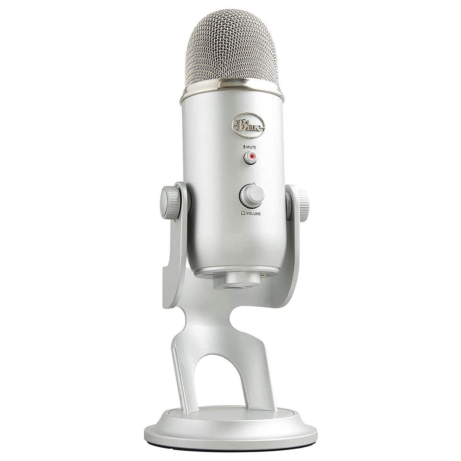 Микрофон Logitech Blue Yeti (988-000238), кардиоиден, кондензаторен, USB, сребрист