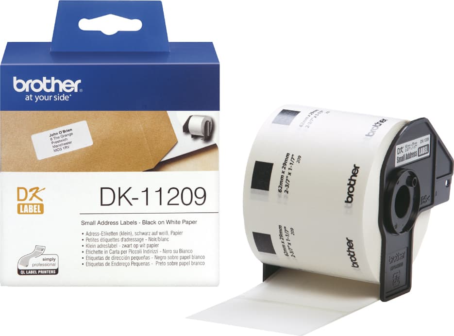 Brother DK-11247 голяма хартия за доставка 103 mm x 164 mm (180), черно върху бяло
