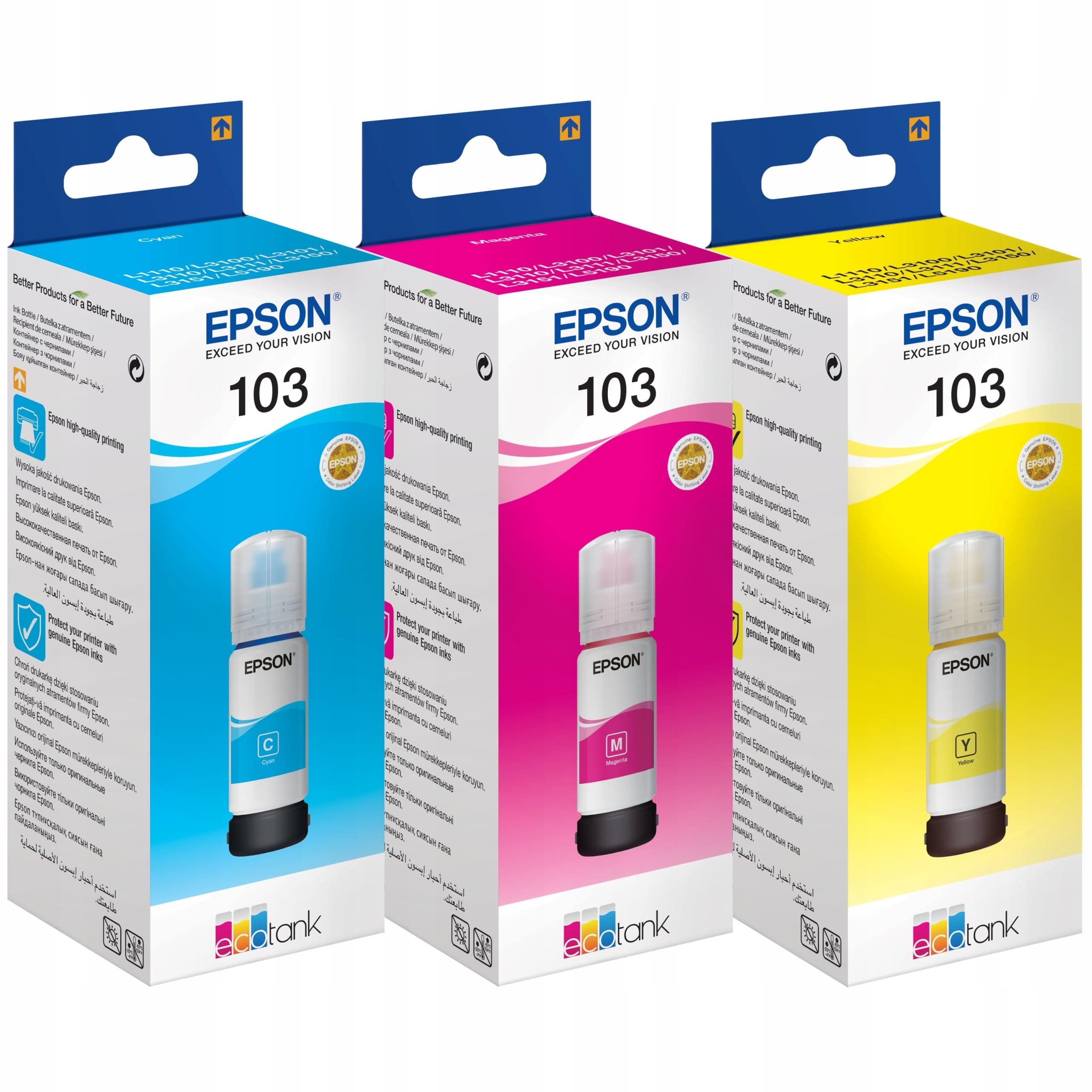 Epson 103 EcoTank Cyan ink bottle