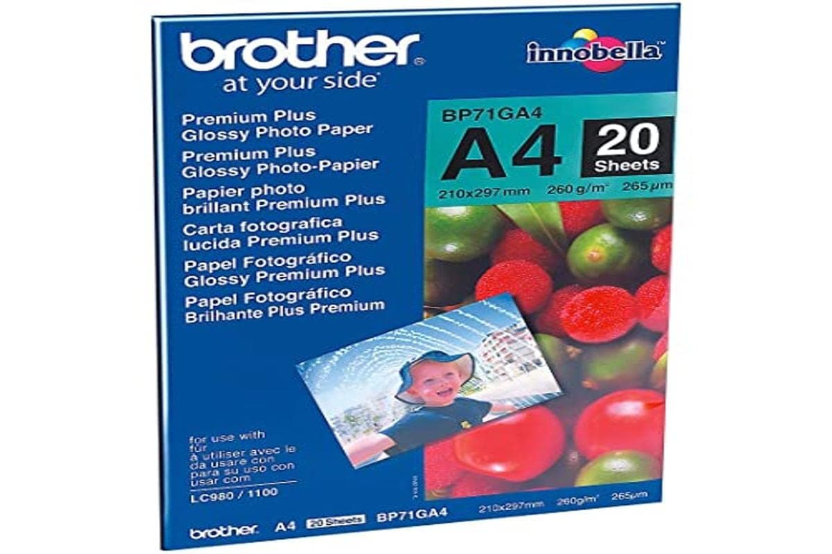 Brother BP71GA4 Premium Plus Glossy Photo Paper 20 Sheets