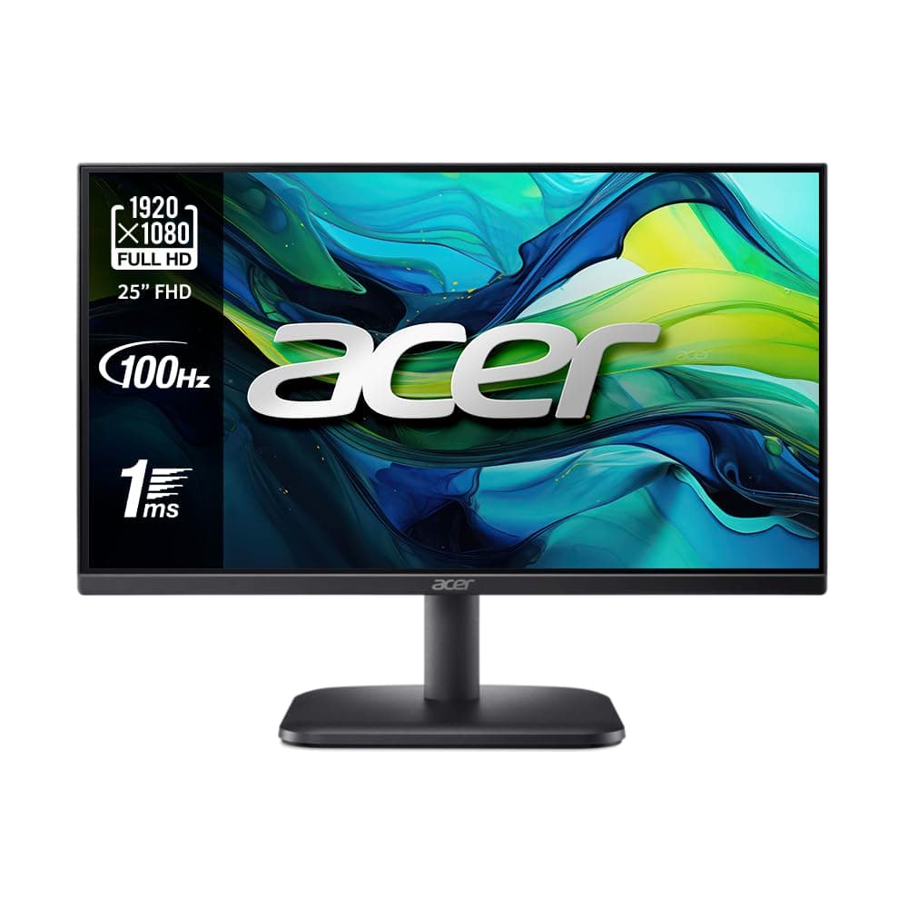 Acer EK251QEbi 24.5" Wide IPS ZeroFrame, Full HD 1920x1080, Freesync, Anti-Glare, 1ms VRB, 100Hz, 100M:1, 250 cd/m2, VGA, HDMI, VESA, Tilt, Black