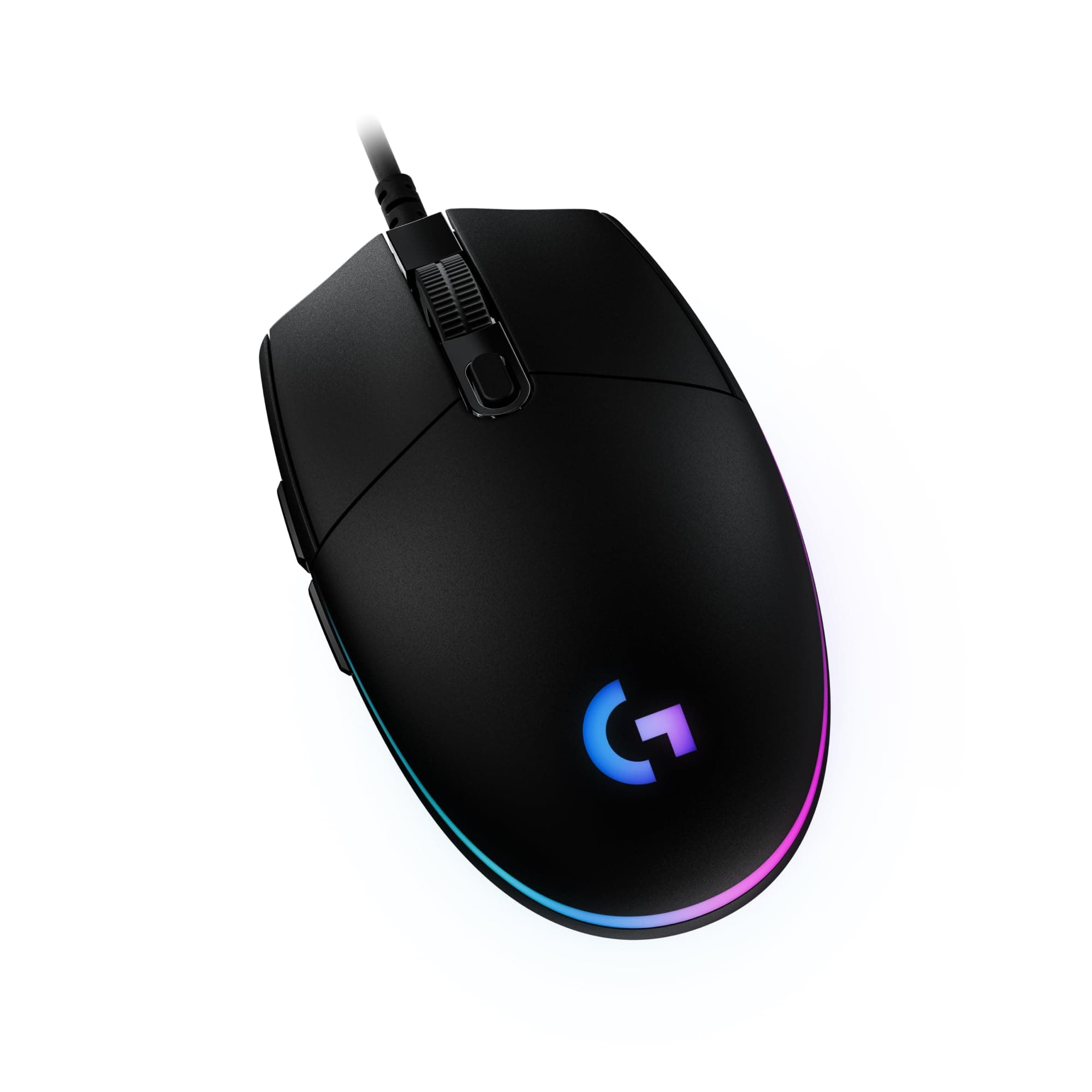 Мишка Logitech G203, оптична (8000 dpi), USB, гейминг, RGB подсветка, черна