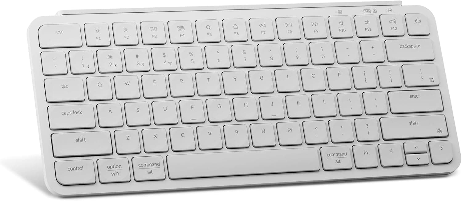 Клавиатура Keychron B1P-K8 жична/безжична, ultra-slim, бяла, Bluetooth, USB