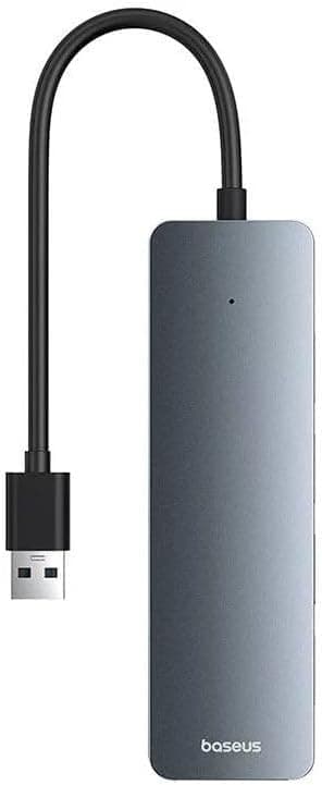 4-портов USB-A хъб за компютри и лаптопи (тъмносив) - Baseus UltraJoy 4in1 USB-A 4-port Hub (B0005280B811-05)