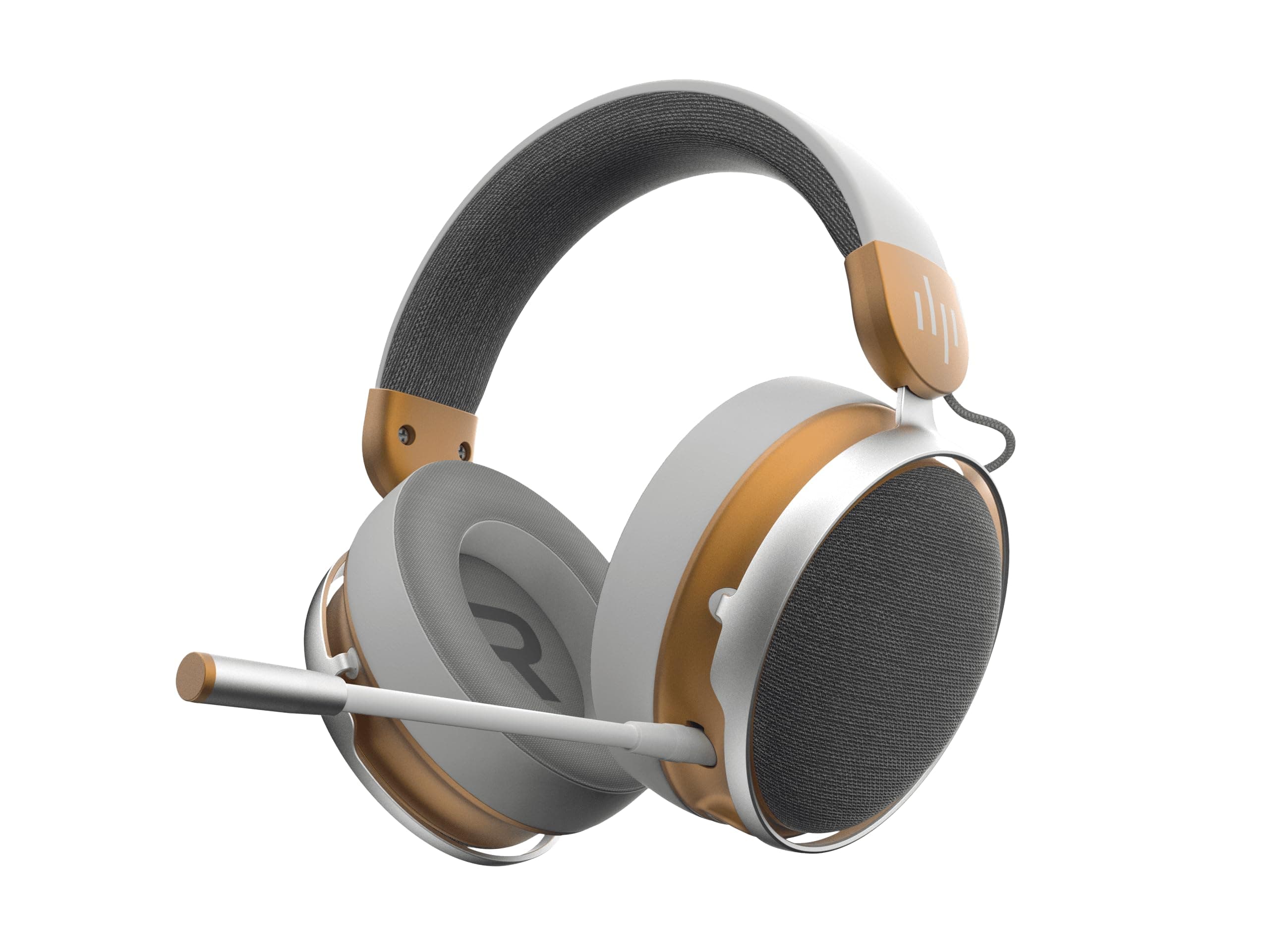 Слушалки Dark Project Sono, безжични, Bluetooth, USB, микрофон, 53mm неодимови говорители, до 25 часа време на работа, гейминг, бели