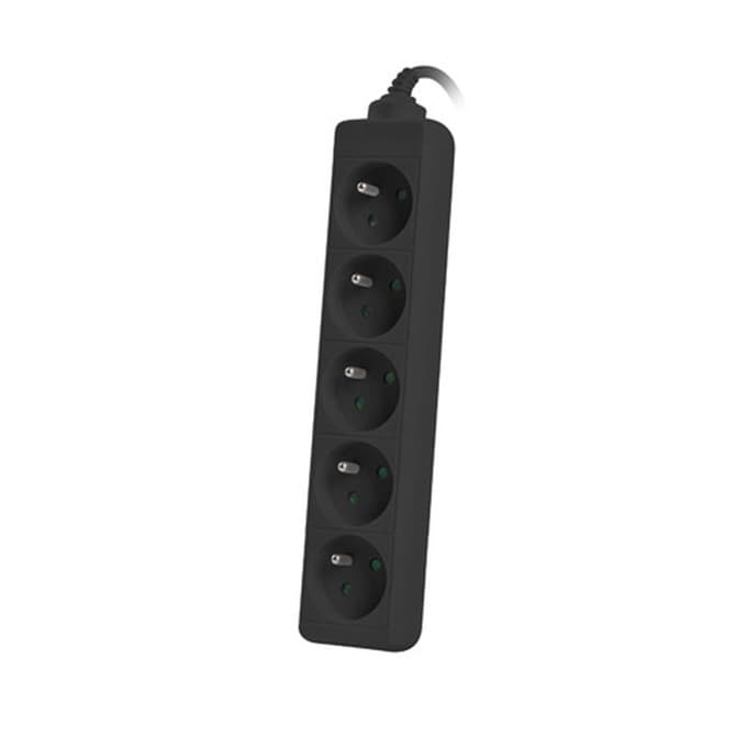Lanberg power strip 3m, 5 socket,s french quality-grade copper cable, black