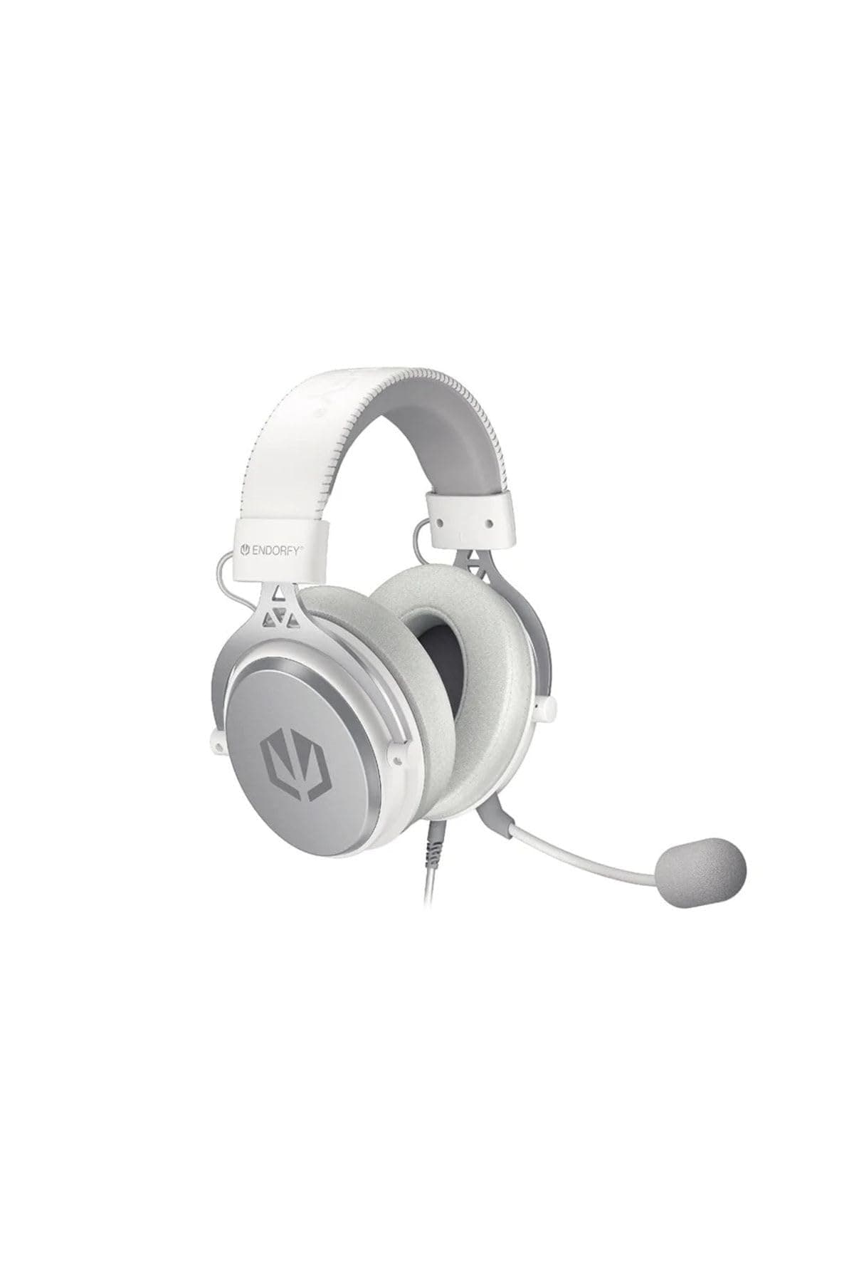 Слушалки Endorfy Viro, Jack 3.5mm, микрофон, 53mm говорители, наушници с мемори пяна, гейминг, бели