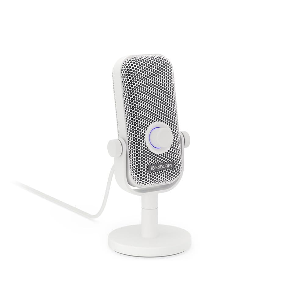 Микрофон Endorfy Solum Voice S, кардиоиден, кондензаторен, Jack 3.5mm, бял