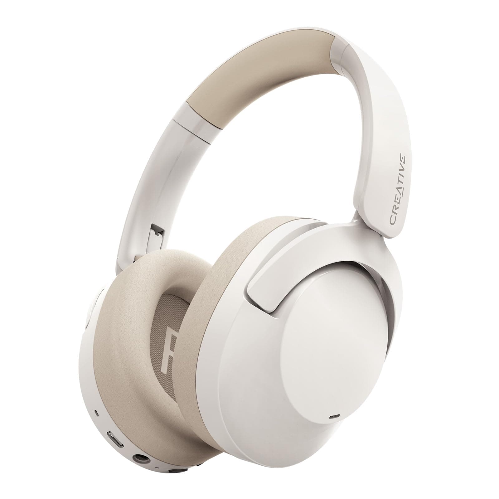 Слушалки Creative Zen Hybrid 2, безжични/жични, Bluetooth, Jack 3.5mm, микрофон, 40mm неодимови говорители, ANC шумопотискане, бели
