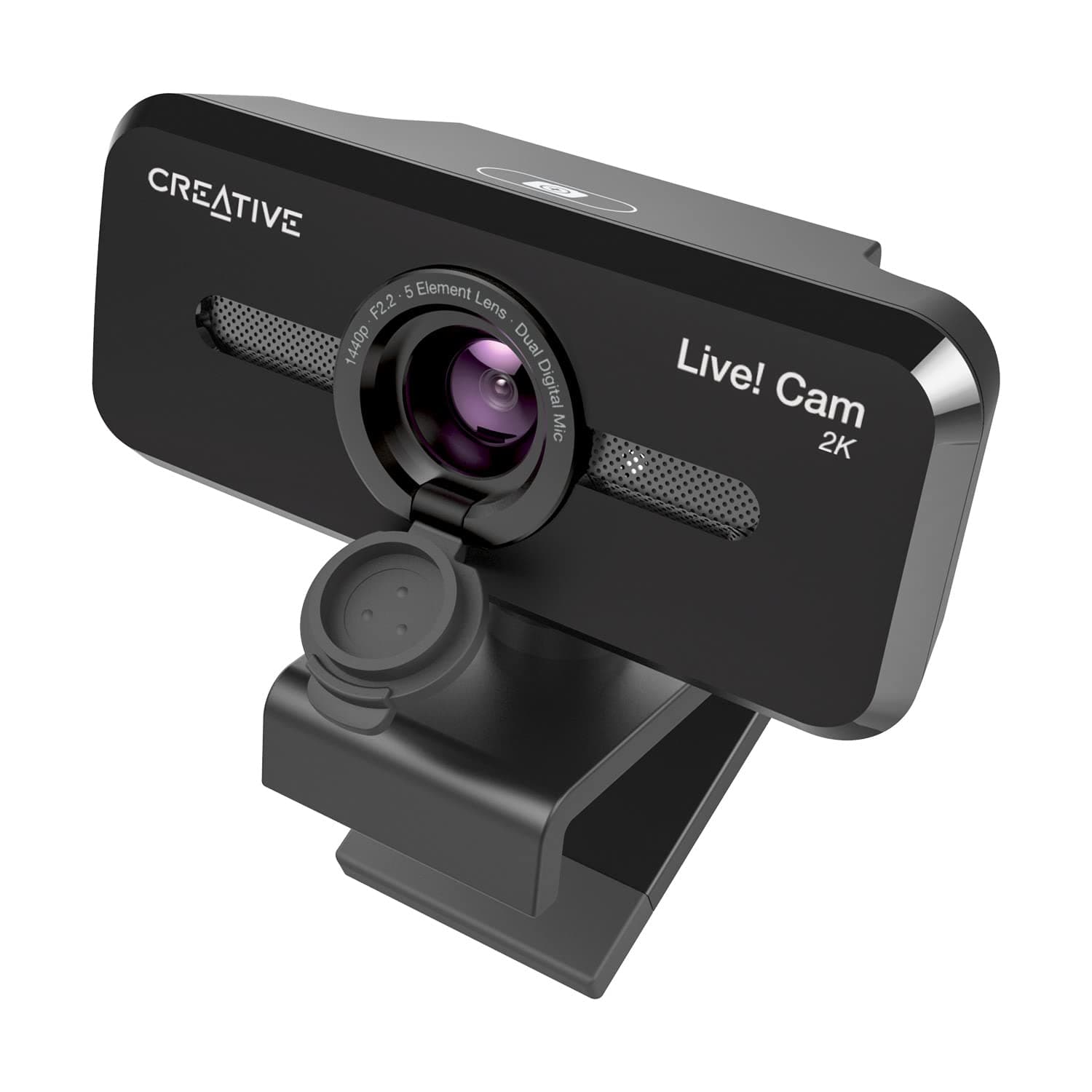 Уеб камера Creative Live! Cam Sync V3, с микрофон, 2K/QHD (2560x1440@30fps), 5MP, 4x Digital zoom, защитен капак на обектива, USB, черна