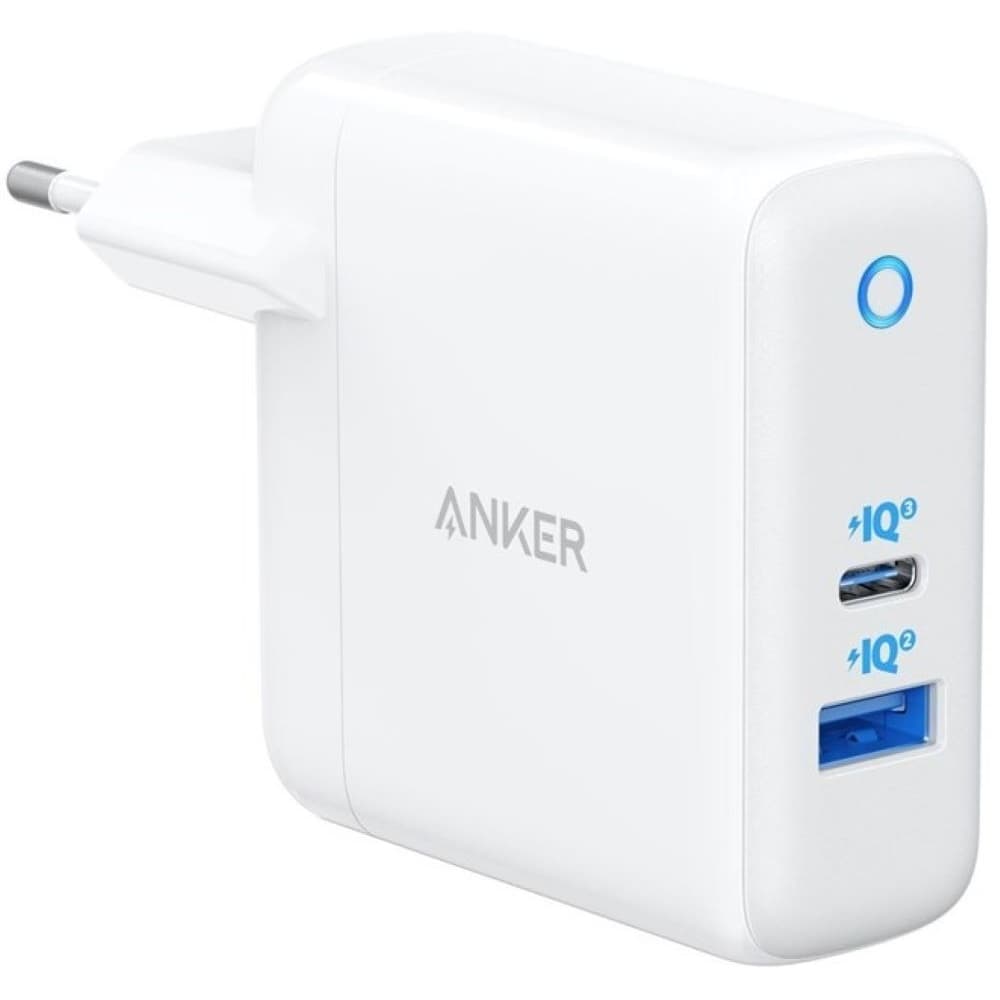 45W захранване с USB и USB-C изходи (бял) - Anker PowerPort+ Atom III PowerIQ 3.0
