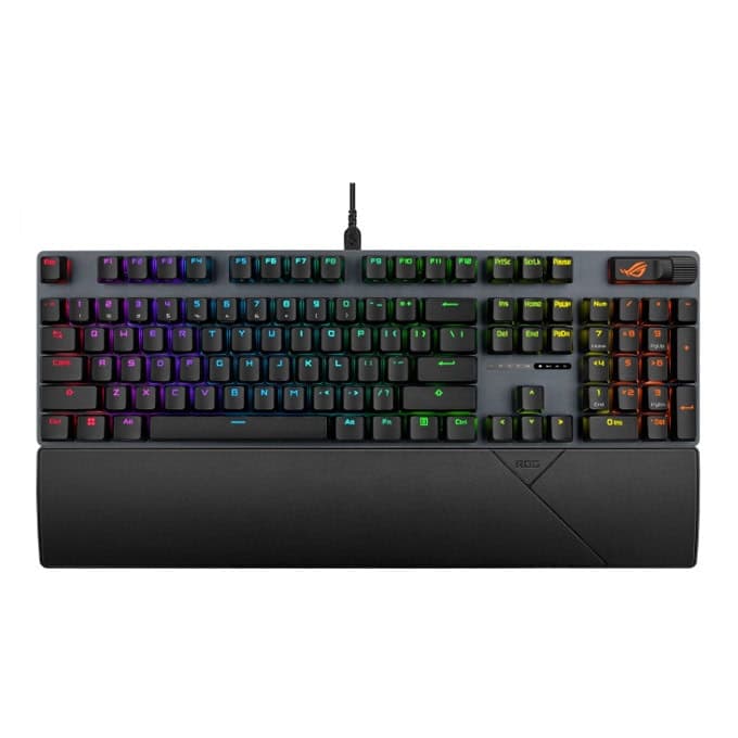 Клавиатура Asus ROG Strix Scope II X, механична, ROG NX Snow Mechanical v2 суич, гейминг, RGB подсветка, програмируеми макро бутони, черна, USB