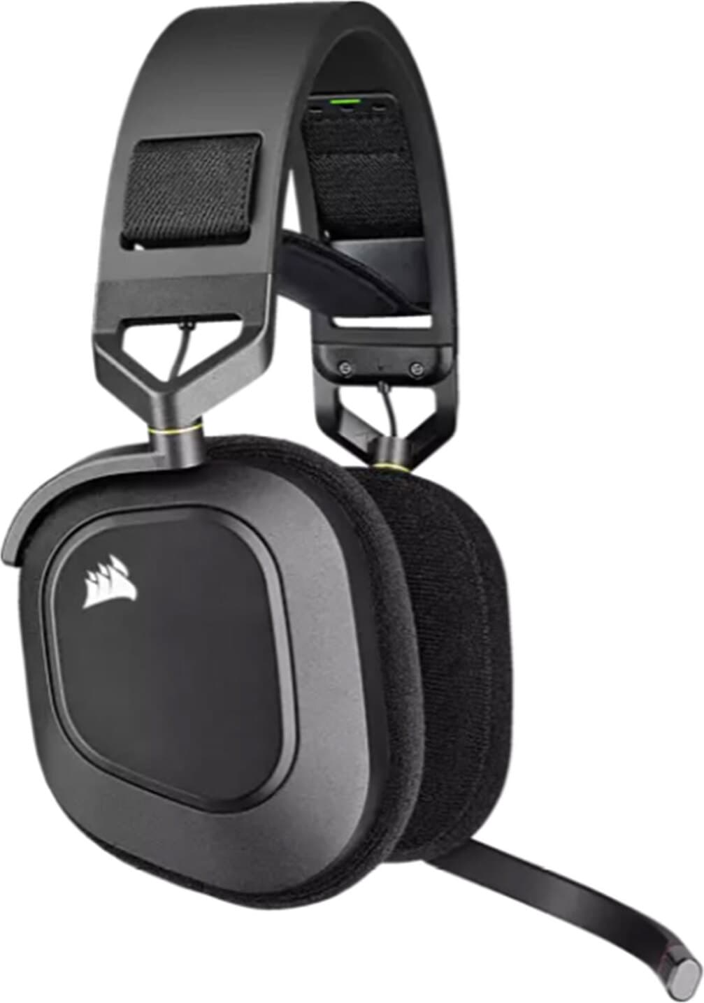 Слушалки Corsair HS80 Wireless Black (CA-9011235-EU), безжични, USB, микрофон, гейминг, Dolby Audio, RGB подсветка, до 20 часа време на работа, черни