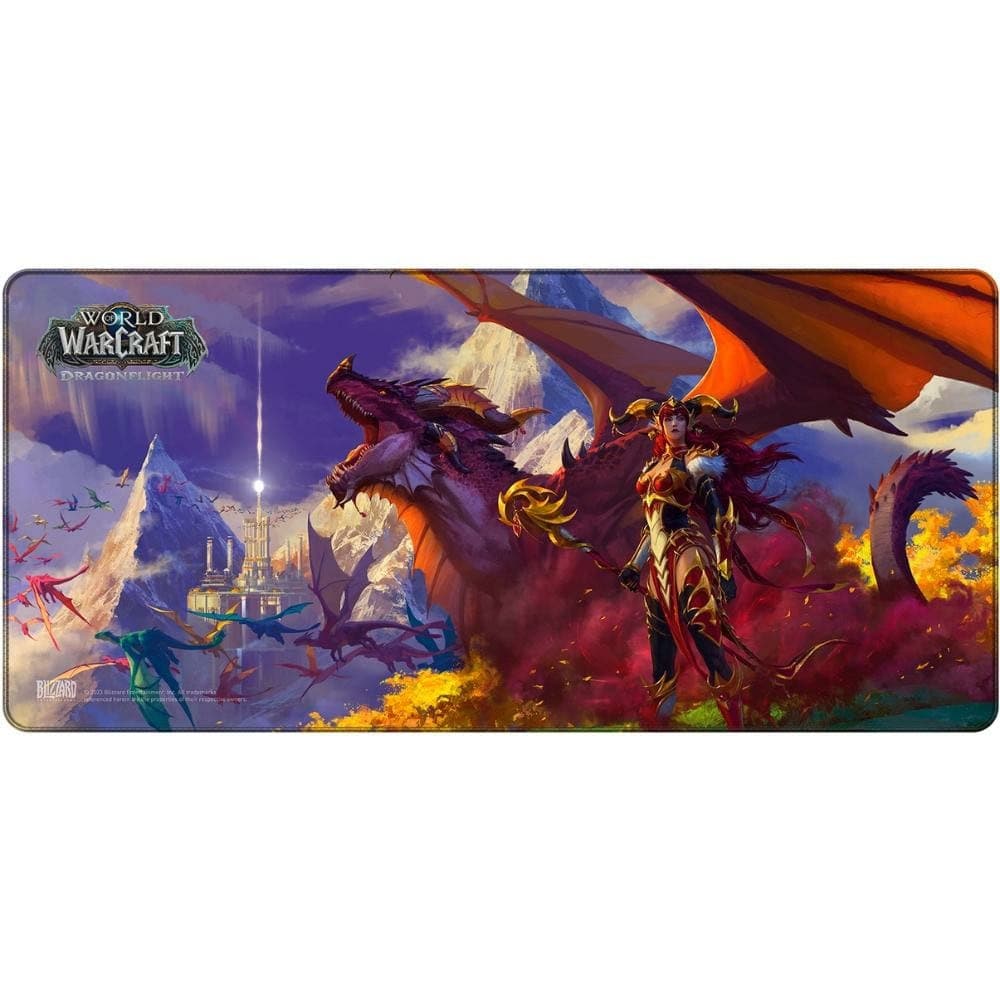Подложка за мишка Blizzard World Of WarCraft Dragonflight - Alexstrasza & Dragon XL, гейминг, разноцветна, 900 x 420 x 4 мм