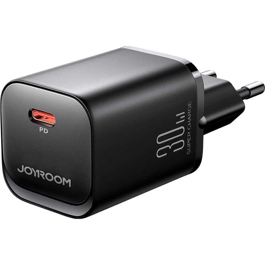 Захранване за ел. мрежа с USB-C изход с технология за бързо зареждане - Joyroom Speed Series USB-C PD Wall Charger 30W (черен)