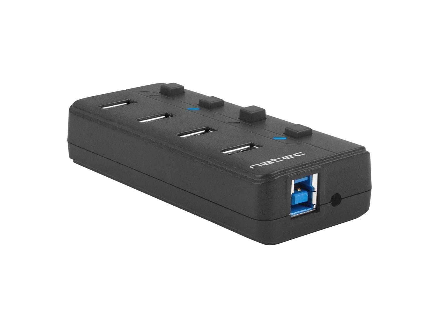 Natec USB 3.0 Hub Mantis 2 4-Port On/Off With AC Adapter