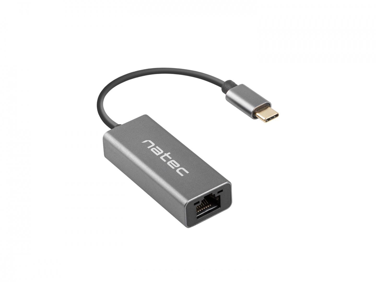 Natec Cricket USB to RJ45 Ethernet Adapter Network Card Cricket USB-C 3.1, 1xRJ45 1GB, Cable