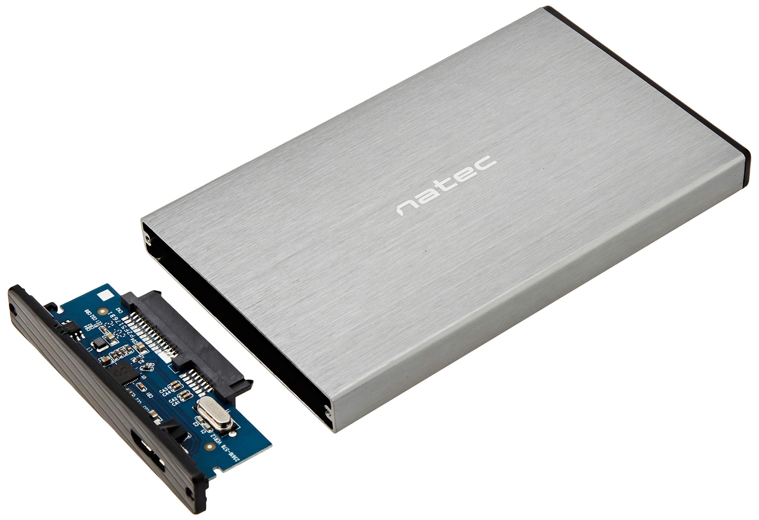 Natec External HDD/SSD Enclosure Rhino Go SATA 2.5" USB 3.0 Grey