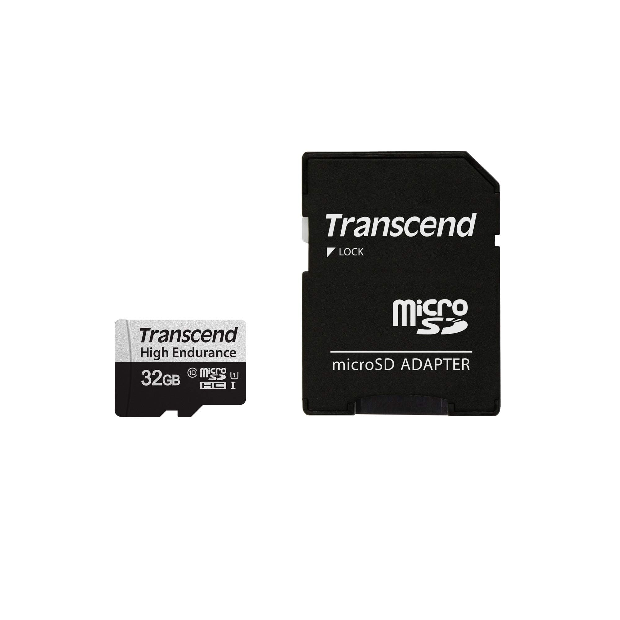 Transcend 32GB micro SD w/ adapter U1, High Endurance