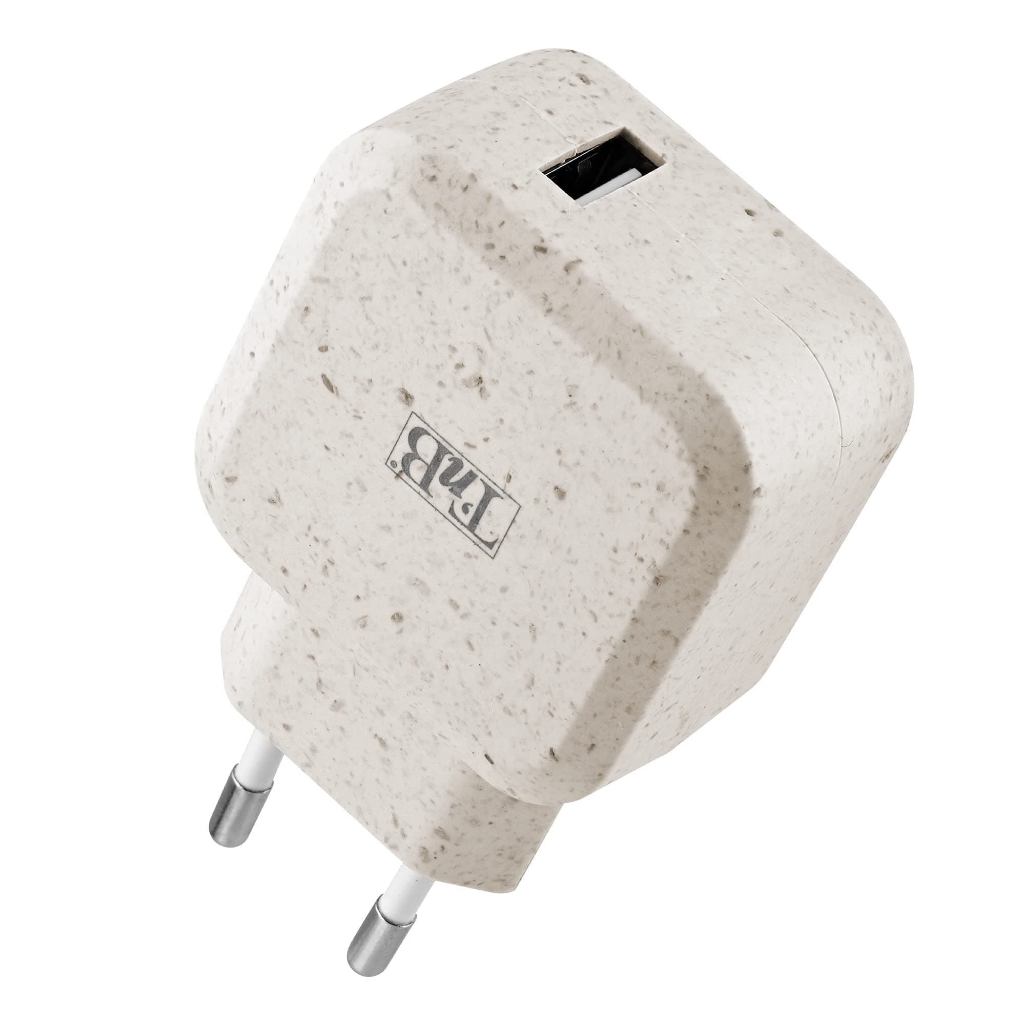 Зарядно устройство TNB CHUSB24ECO, от контакт към 1x USB Type-A(ж), 2.4А, кафяво-бяло