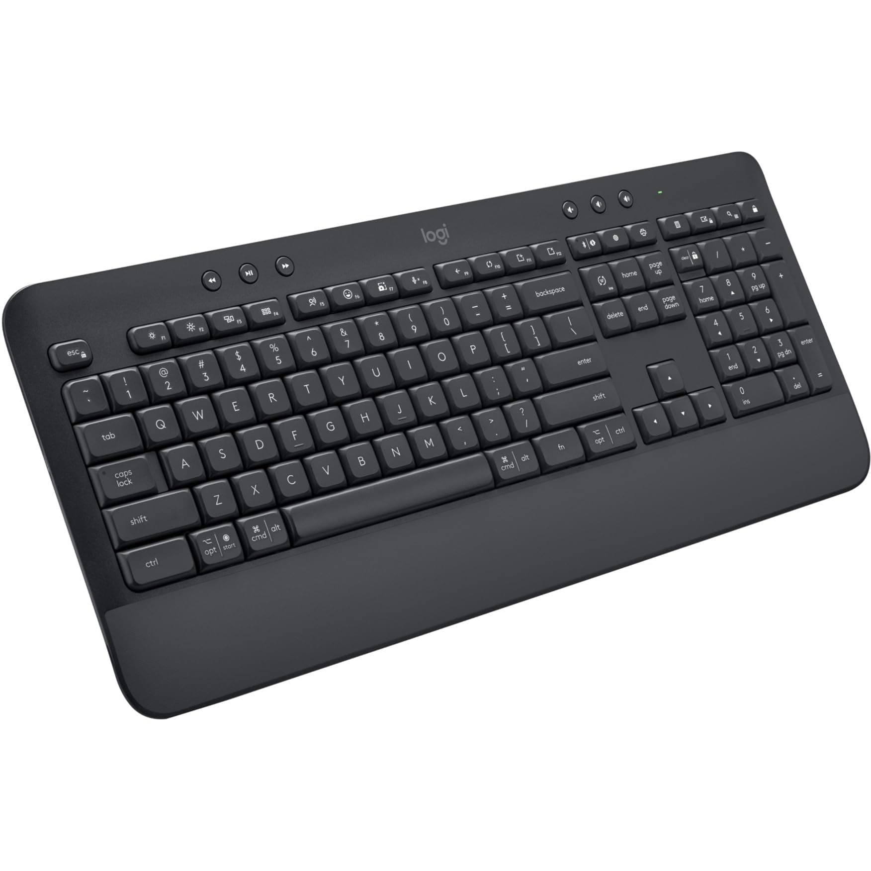 Клавиатура Logitech K650 Graphite, безжична, Bluetooth 5.1, 10м обхват, черна, USB