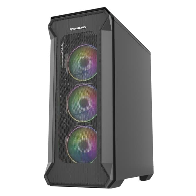 Genesis Gaming PC Case IRID 505 ARGB V2 Midi Tower Window Black