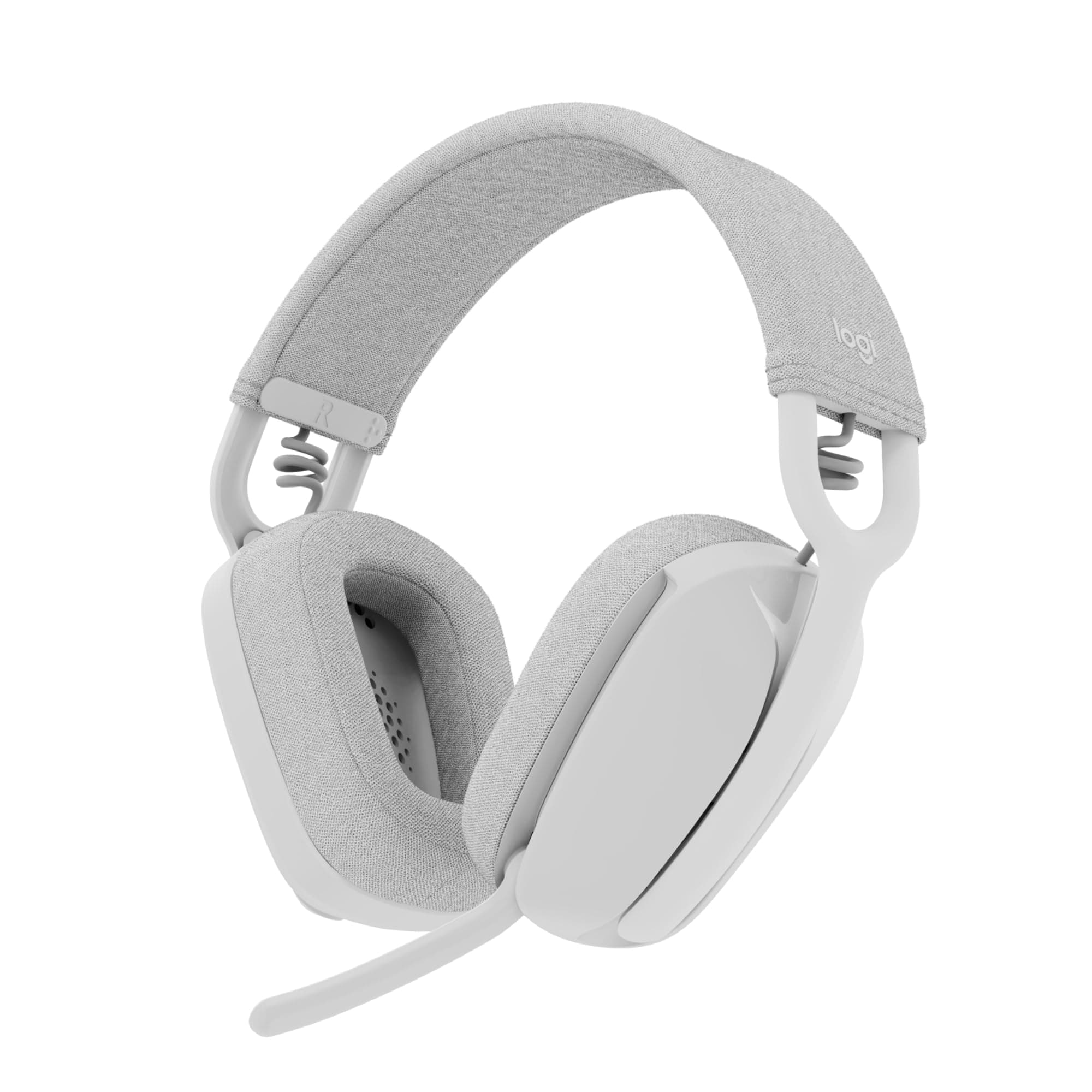 Слушалки Logitech Zone Vibe 100 Off-white, безжични, Bluetooth 5.2, микрофон, до 20 часа време на работа, бели