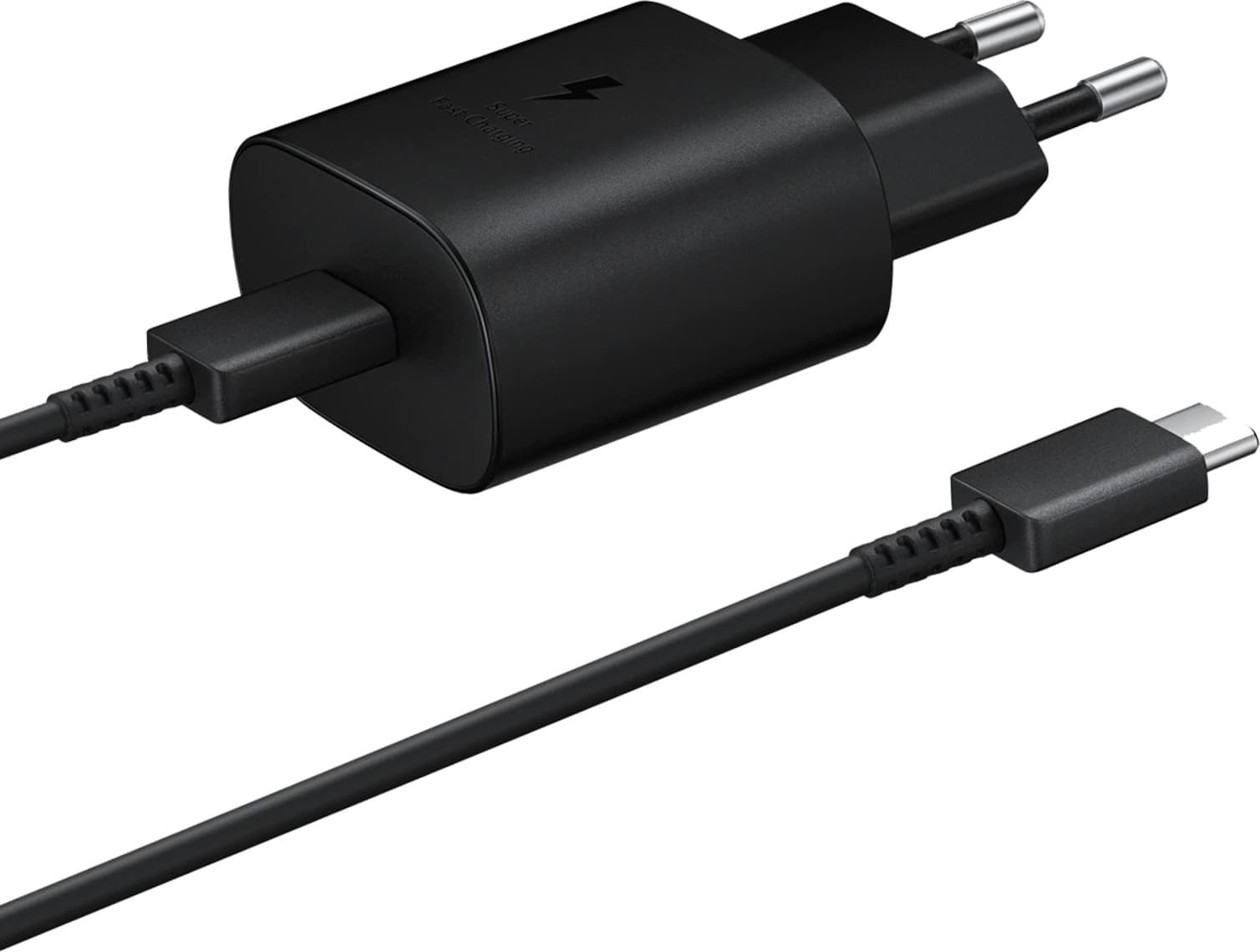Комплект EP-TA800 захранване за ел. мрежа с USB-C изход и EP-DG980 USB-C кабел (черен) - Samsung Power Delivery 3.0 25W Wall Charger Set (bulk)