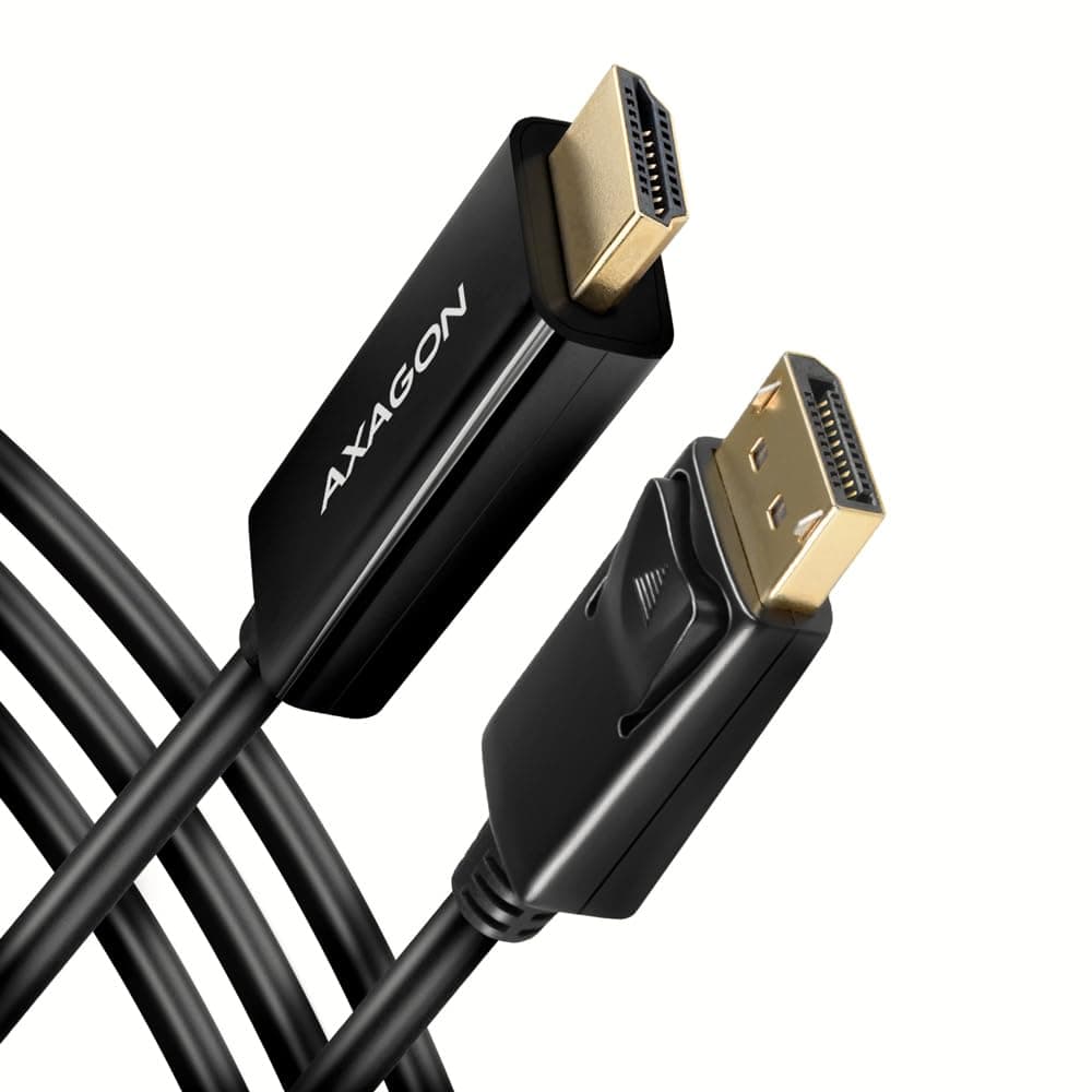 Кабел AXAGON RVD-HI14C2, от DisplayPort(м) към HDMI(м), 1.8m, черен, 4K@30Hz