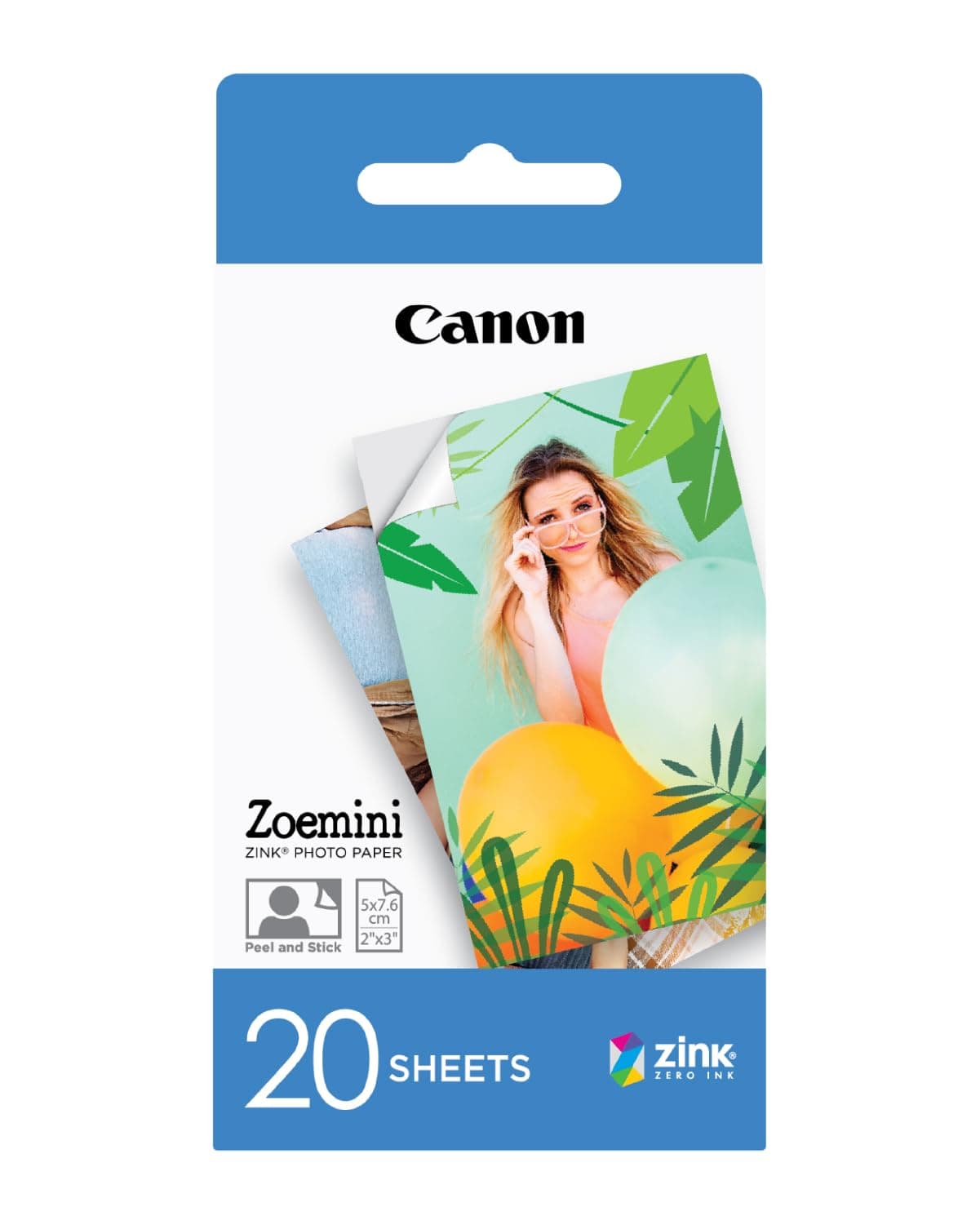 Canon Zink Paper ZP-203020S 20 Sheets (5 x 7.6 cm) for Zoemini Portable Printer
