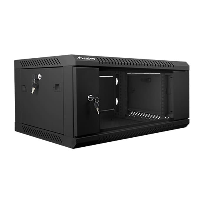 Lanberg rack cabinet 19" wall-mount 4U / 600x450 for self-assembly (flat pack), black