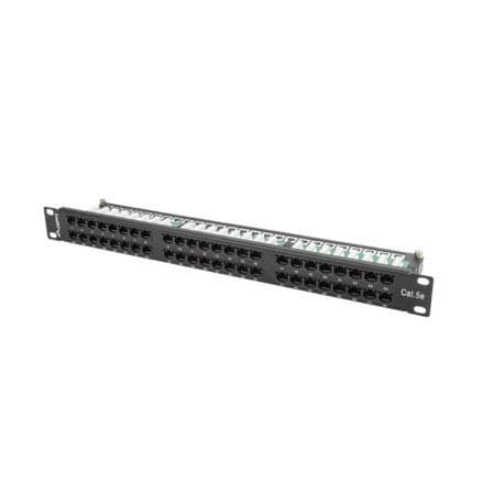 Lanberg patch panel 48 port 1U CAT.5E, black