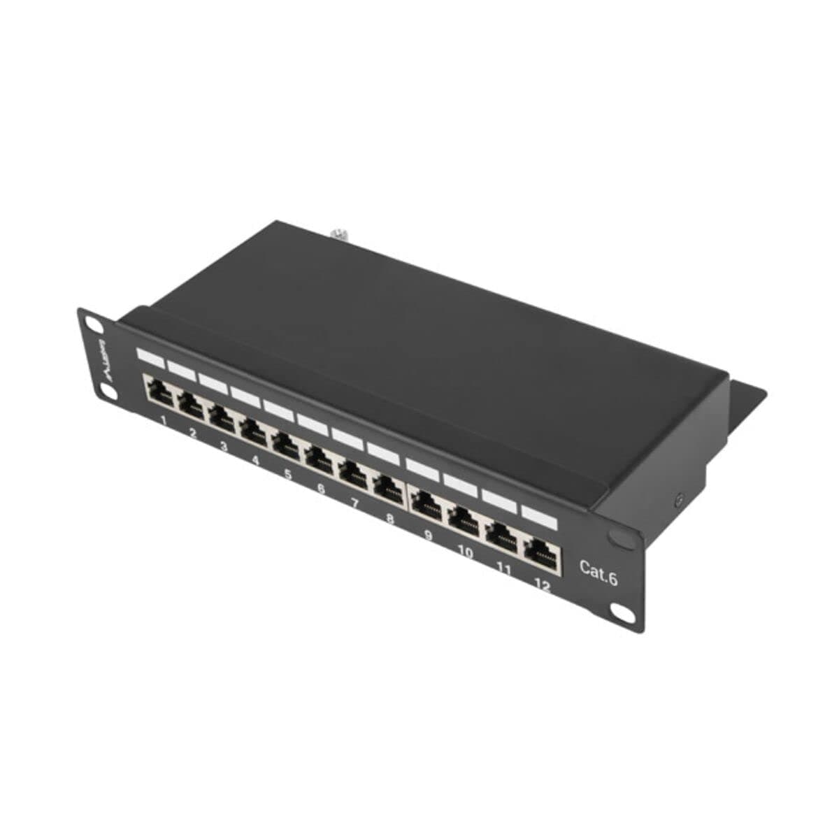 Lanberg patch panel 12port 1U 10" CAT.6 shielded, black