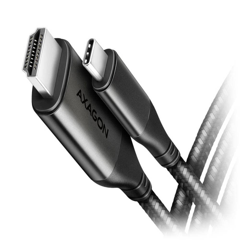Кабел Axagon RVC-HI2MC, от USB-C(м) към HDMI(м), 1.8m, черен