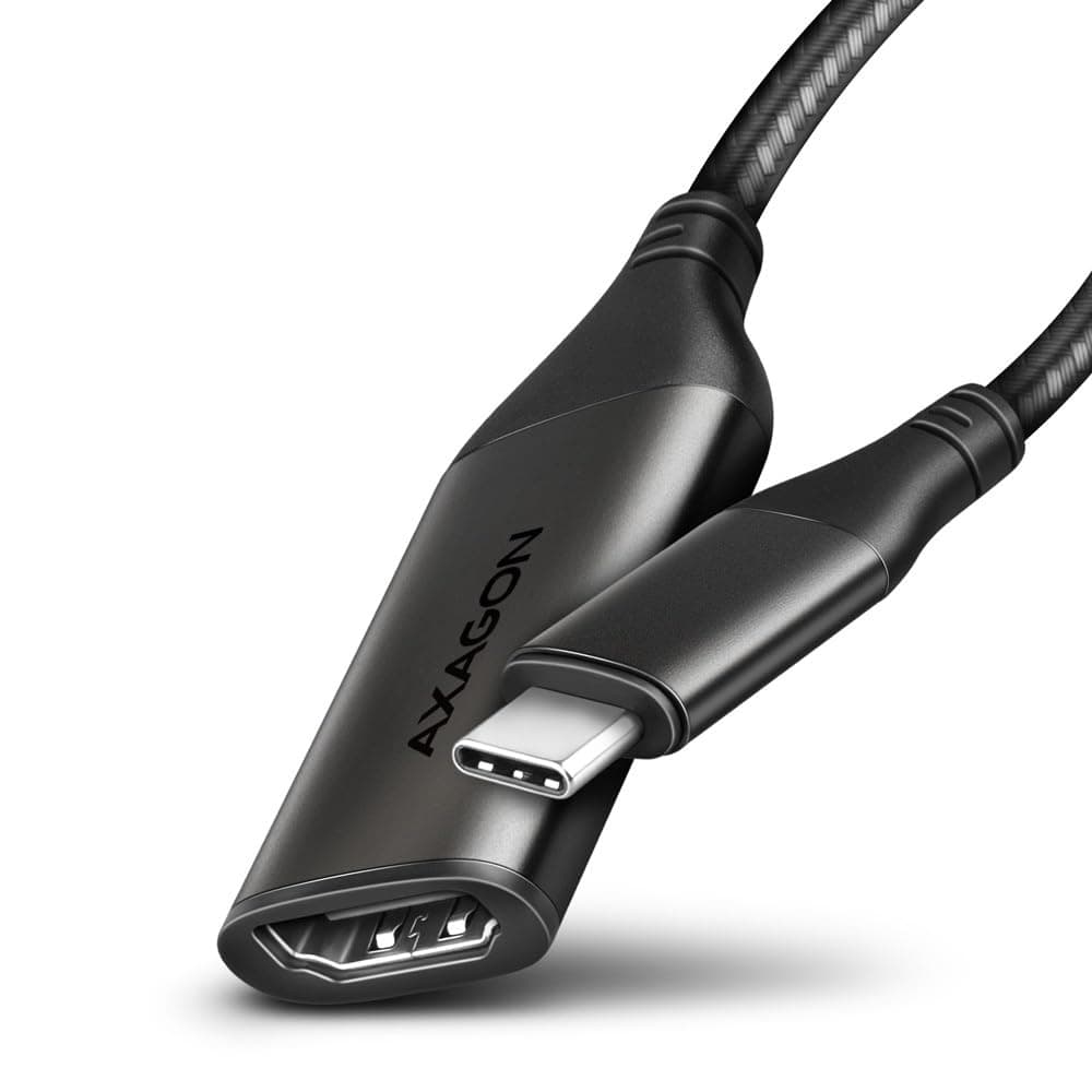 Преходник AXAGON RVC-HI2M, от USB-C(м) към HDMI(ж), черен, 4K@60Hz