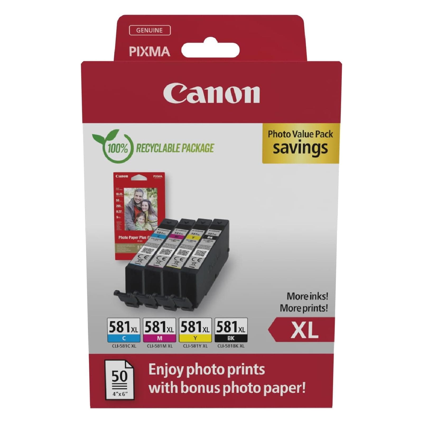 Canon CLI-581 XL C/M/Y/BK PVP